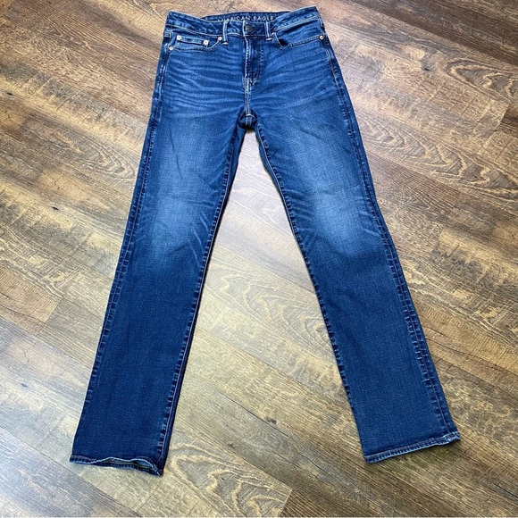 American Eagle Outfitters Other - American Eagle Relaxed Straight Jeans Mens 29x34 (33) Blue Airflex+ Stretch